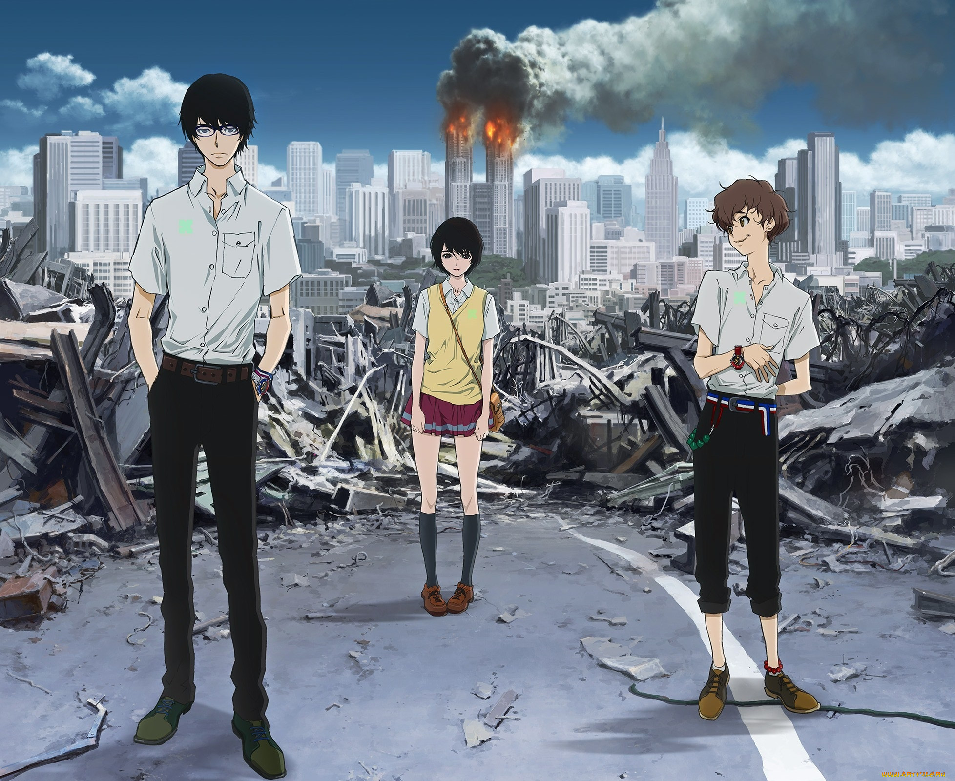 , zankyou no terror, zankyou, no, terror, , , mishima, risa, , , , , , , kokonoe, arata, hisami, touji, 